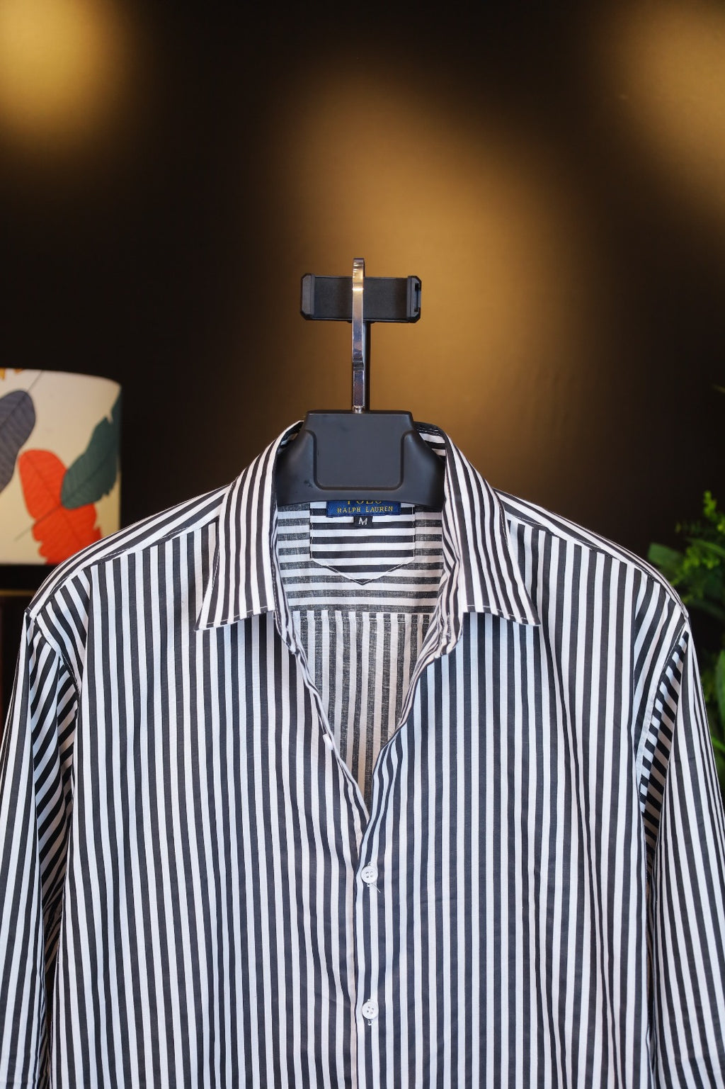 Black Bold Stripe Old Money Boxy Fit Shirt