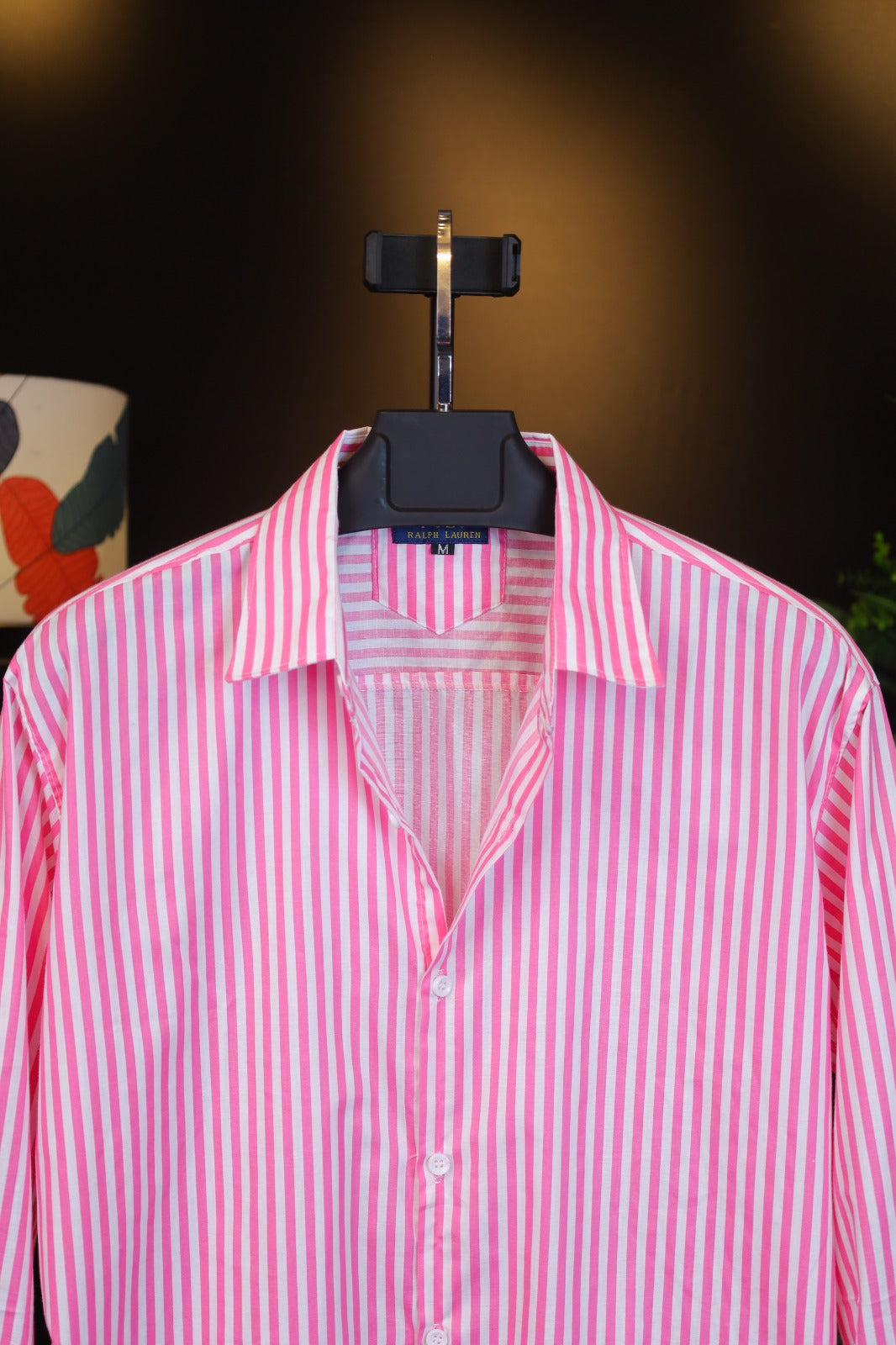 Pink Bold Stripe Old Money Boxy Fit Shirt