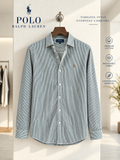 Classic Gray Striped Old Money Shirt