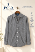 Classic Black & Gray Stripe Old Money Shirt