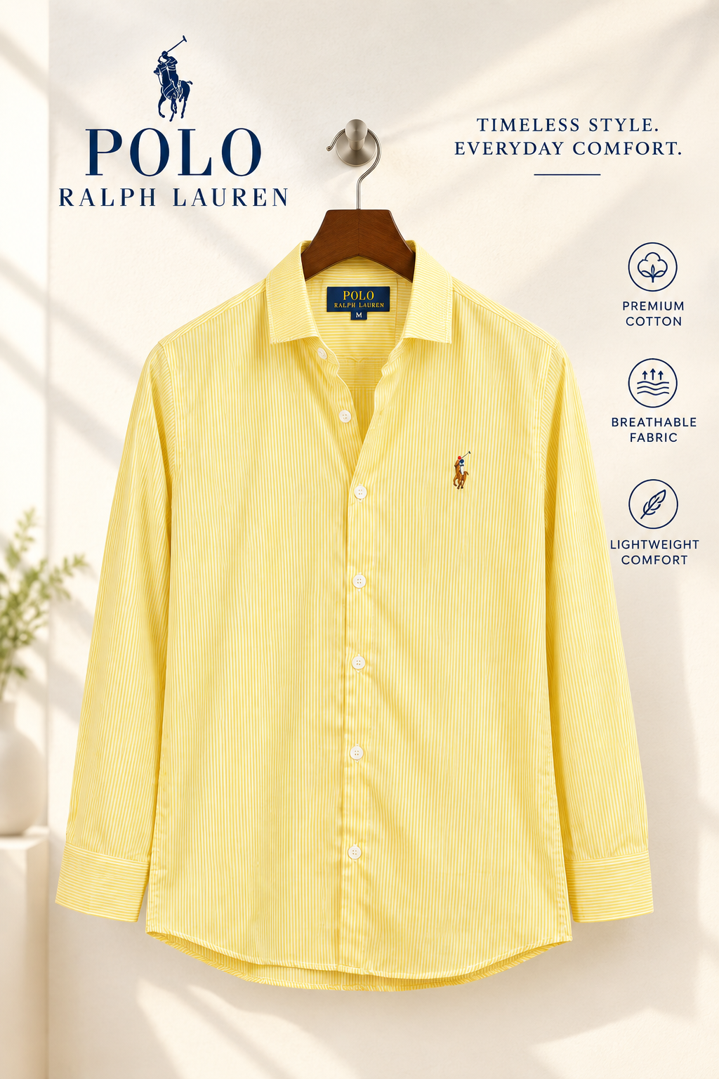 Classic Yellow Stripe Old Money Shirt