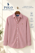 Classic Burgundy Stripe Old Money Shirt