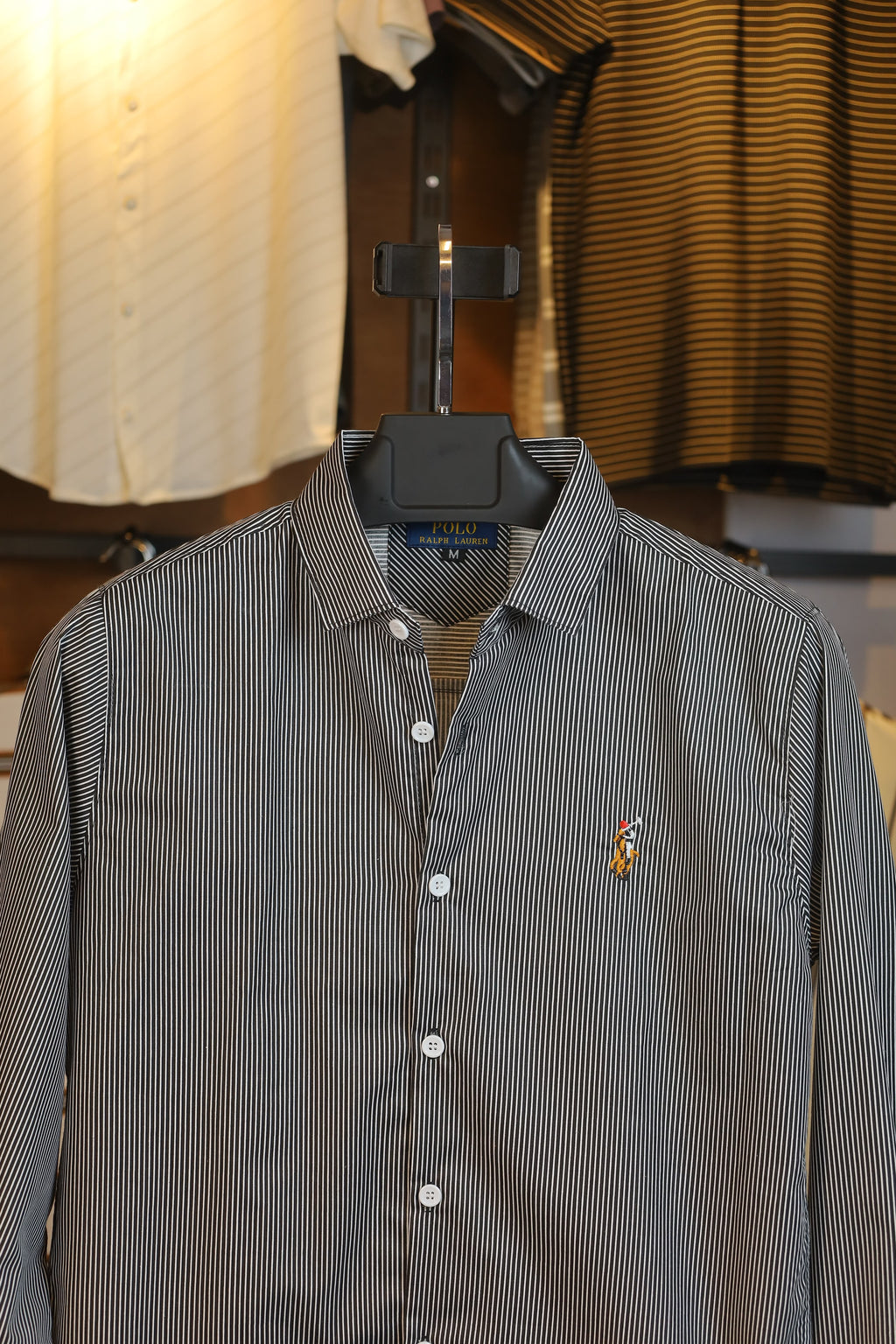 Classic Black & Gray Stripe Old Money Shirt
