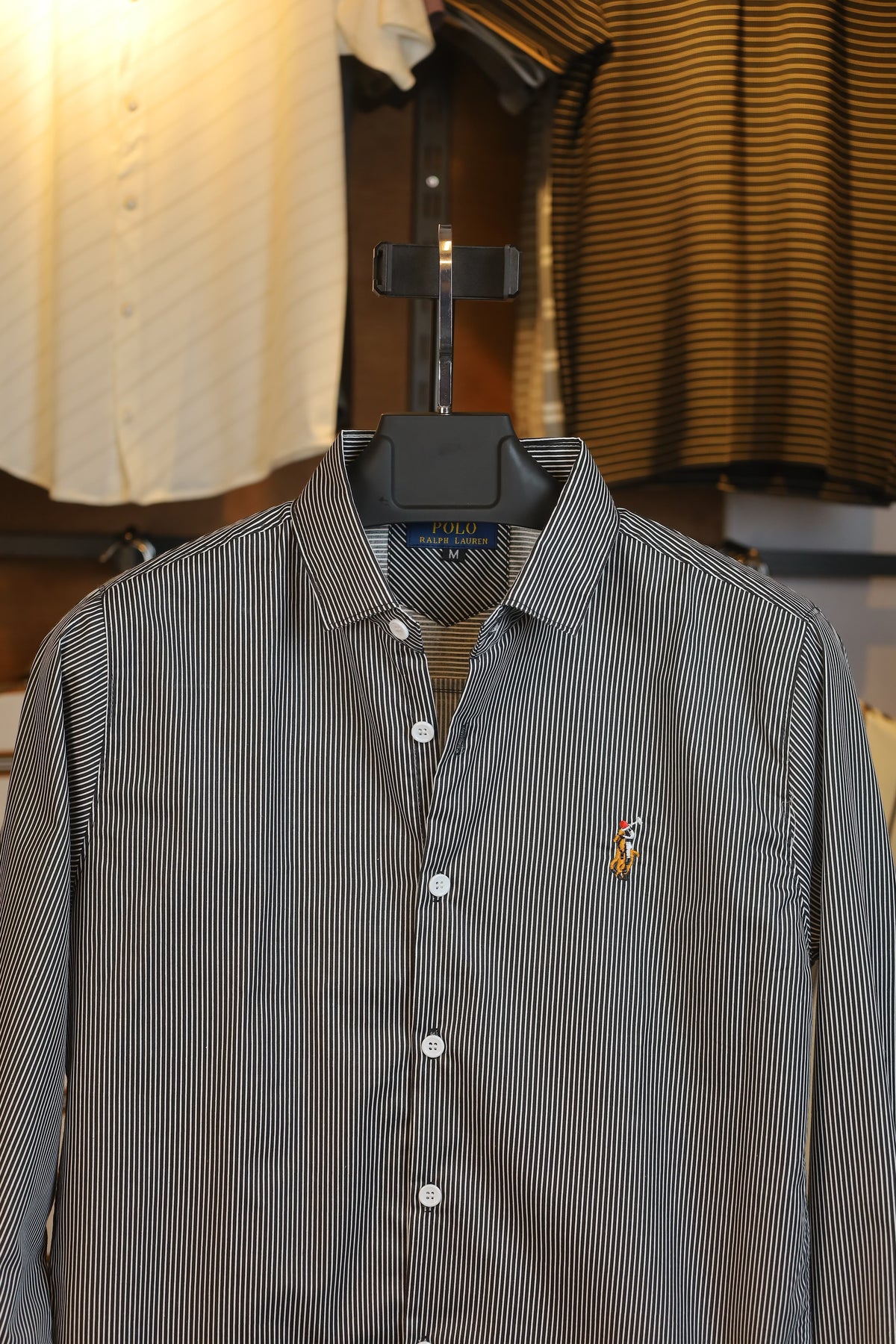 Classic Black & Gray Stripe Old Money Shirt