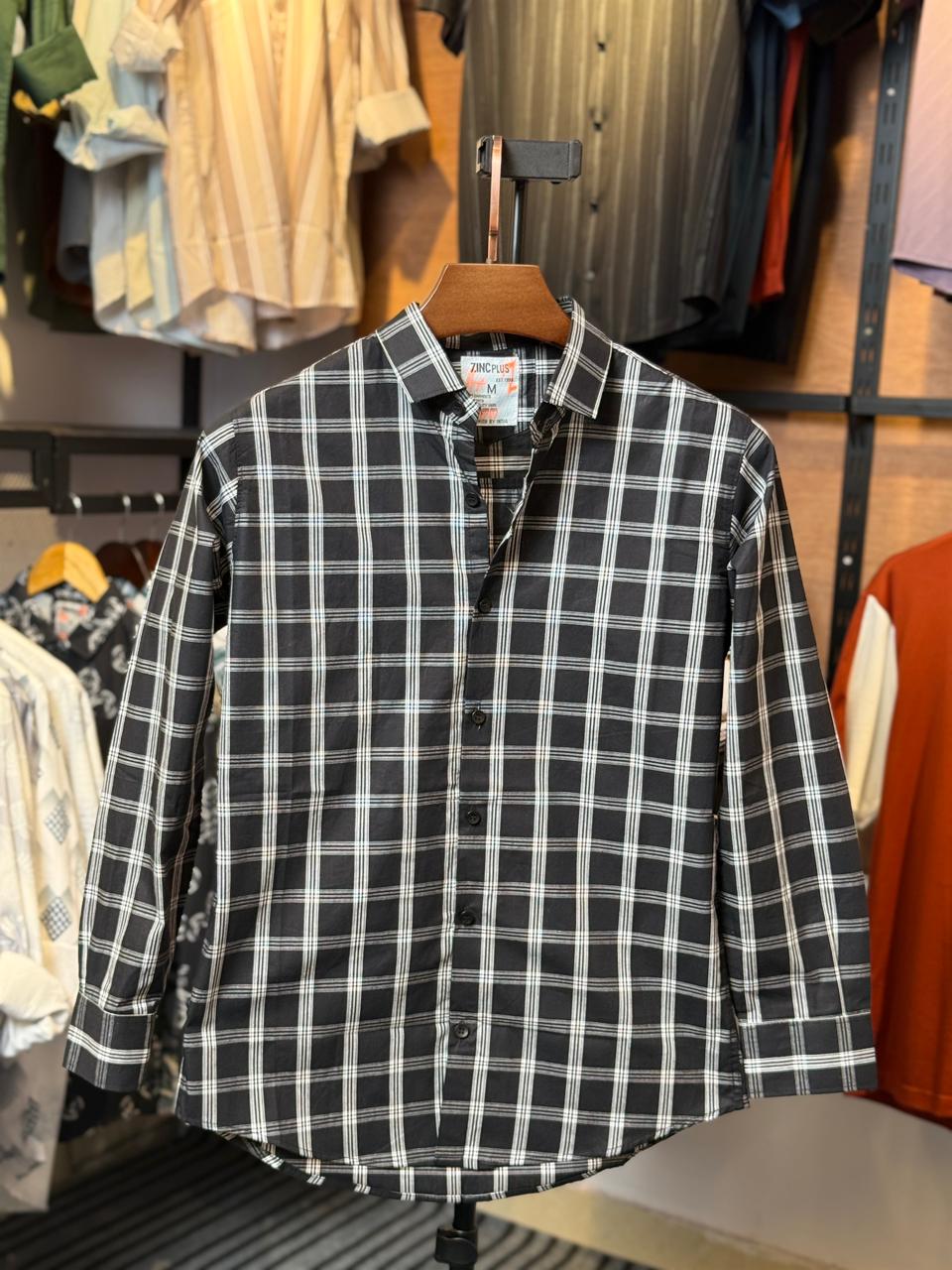 Black and White colour check shirt